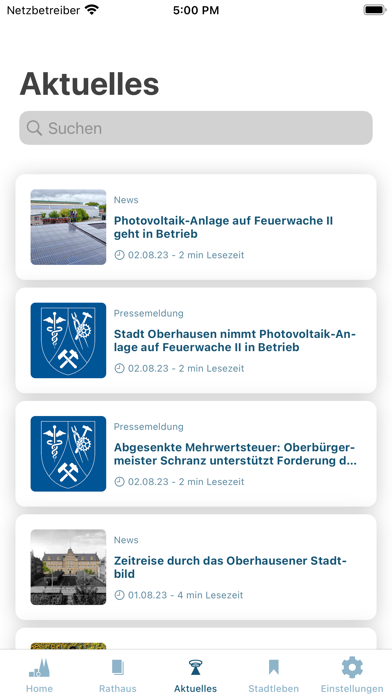 Oberhausen App Screenshot