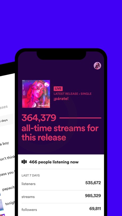 Spotify for Artists Screenshot