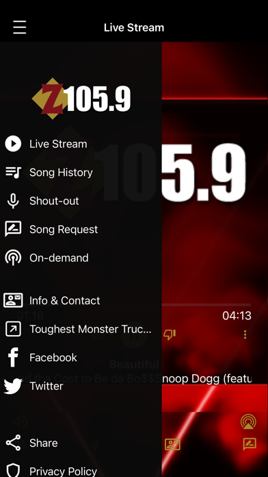 Z105.9 KFXZ-FM Screenshot