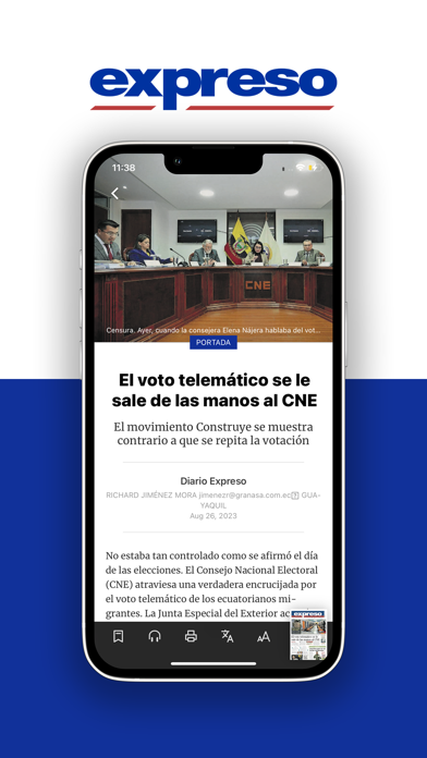 Diario Expreso Ecuador Screenshot