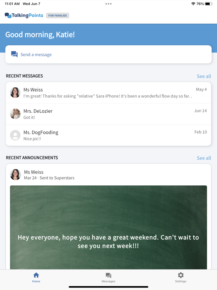 FAMILIES  TalkingPoints