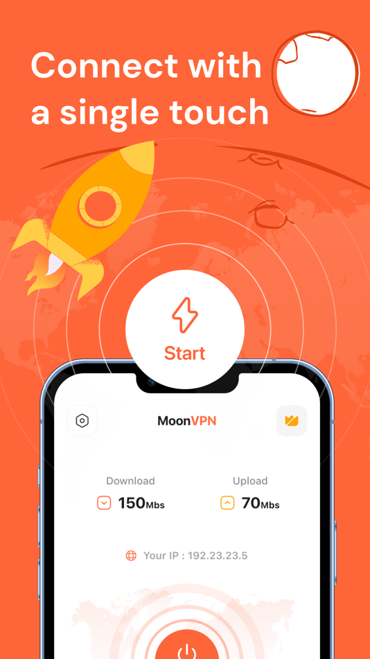#3. MoonVPN: VPN Fast & Secure (iOS) Podle: Digicent LLC