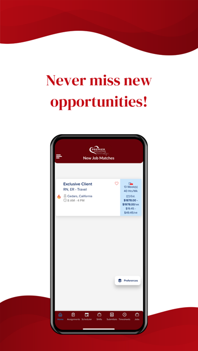 Premier Healthcare Staffing Screenshot