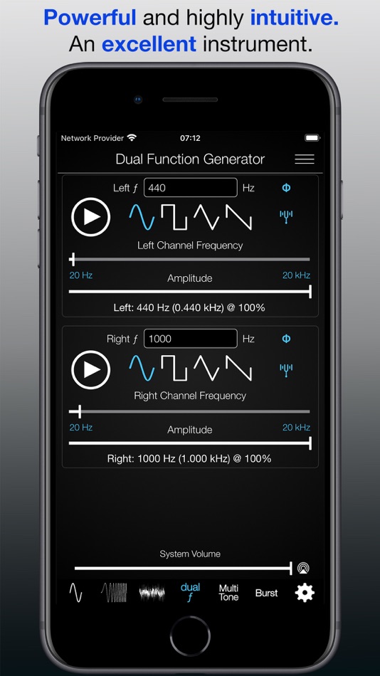 #4. Audio Function Generator PRO (iOS) Podle: Thomas Gruber