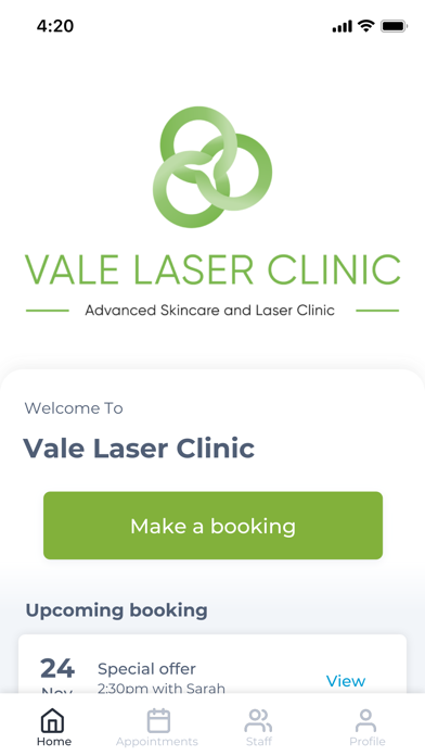 Vale Laser Clinic Screenshot