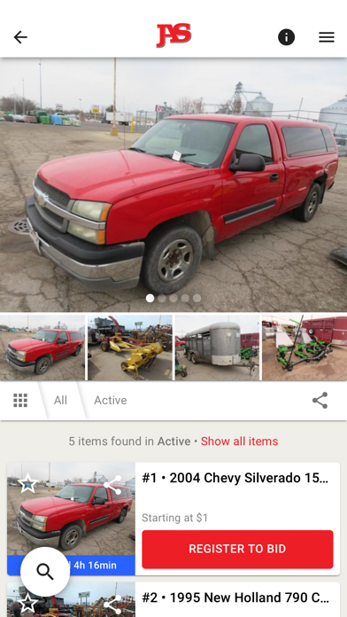 Jones Auction Service Screenshot