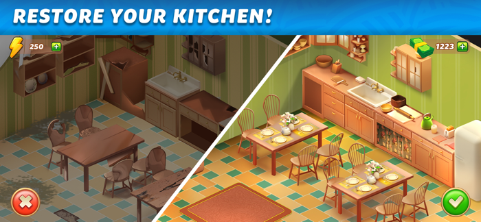 Merge Kitchen Fun Puzzle Games