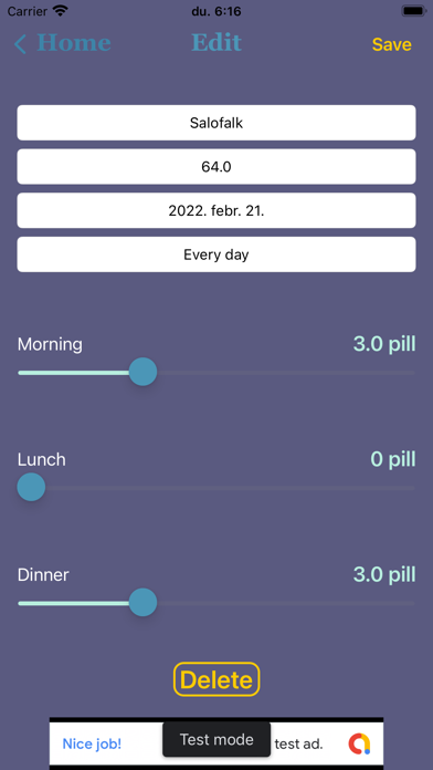 myMeds Pill Counter Screenshot