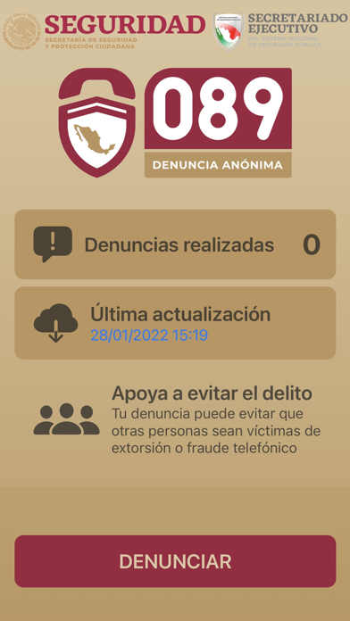 0-89 Denuncia Anónima Screenshot