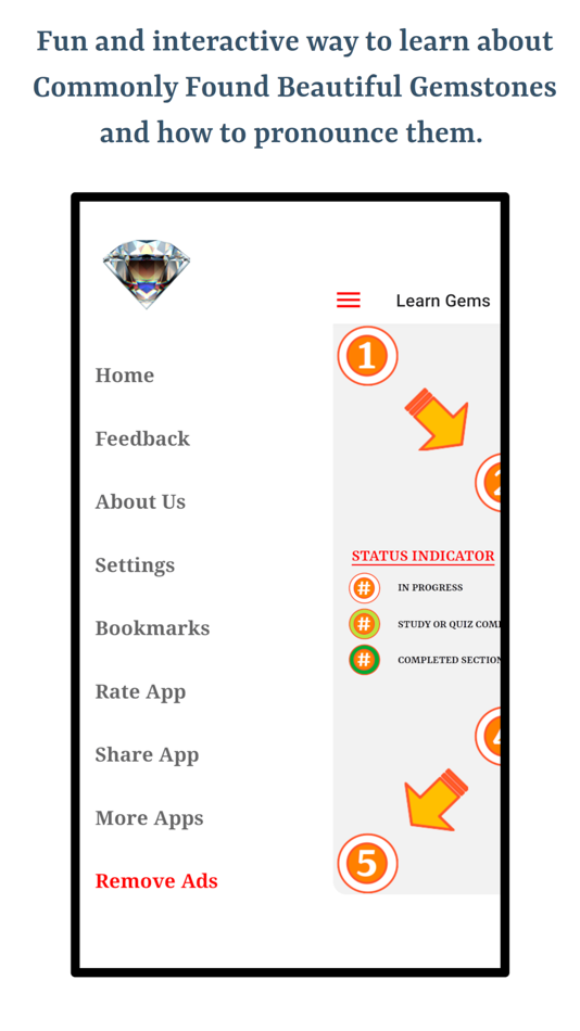 #6. Learn About Gemstones (iOS) Podle: Ghumman Tech LLC