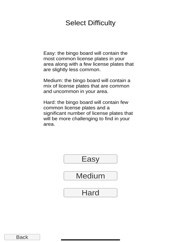 U.S. License Plate Bingo