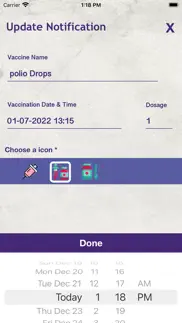 vaccine notification reminders iphone screenshot 3