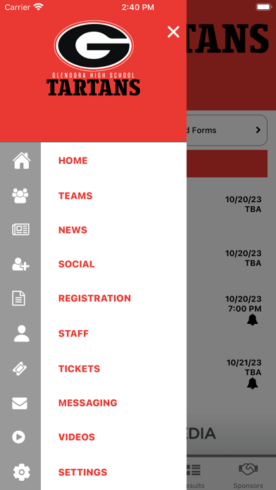 Glendora Tartan Athletics Screenshot