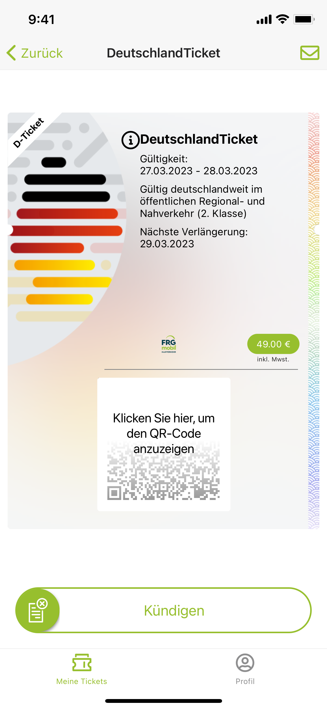 FRGmobil Tickets