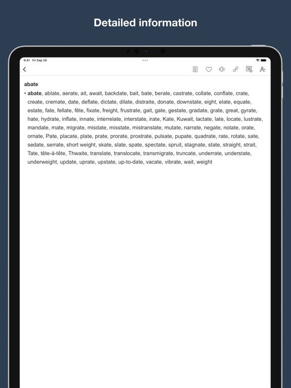 Screenshot #5 pour English Rhyme Dictionary
