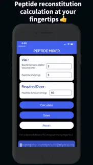 pepcal: peptide calculator iphone screenshot 1