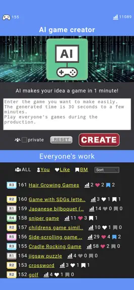 Game screenshot AI game creator hack