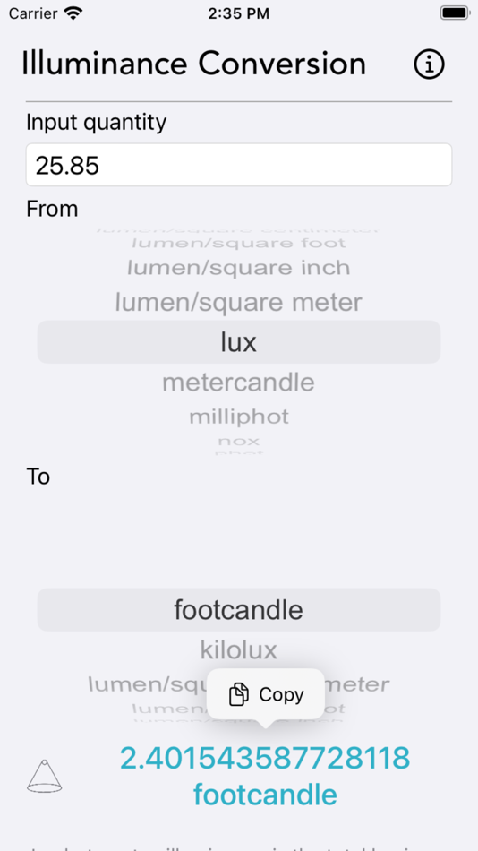 #7. Illuminance Conversion (iOS) 由: Nitrio
