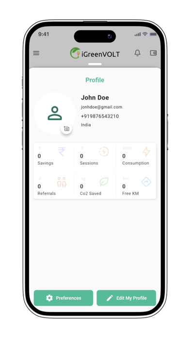 iGreenVOLT - EV Charging Screenshot