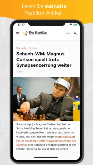 Screenshot von Der Postillon auf dem iPhone 2