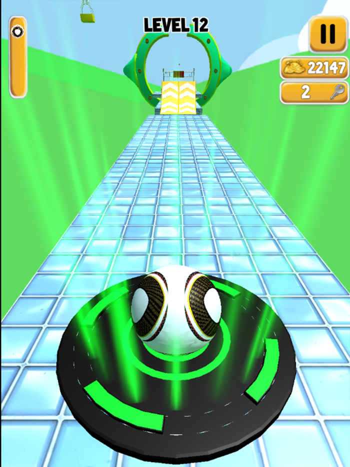 Crazy Ball Run Sky Ramp Game