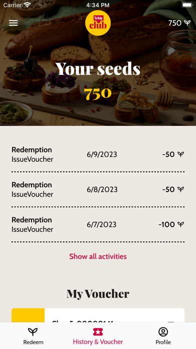 Schär Club Loyalty Screenshot