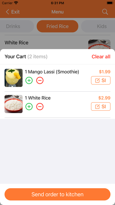 Restaurant Employee App Screenshot