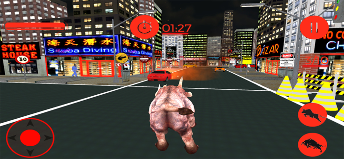 Monster Angry Bull City Attack