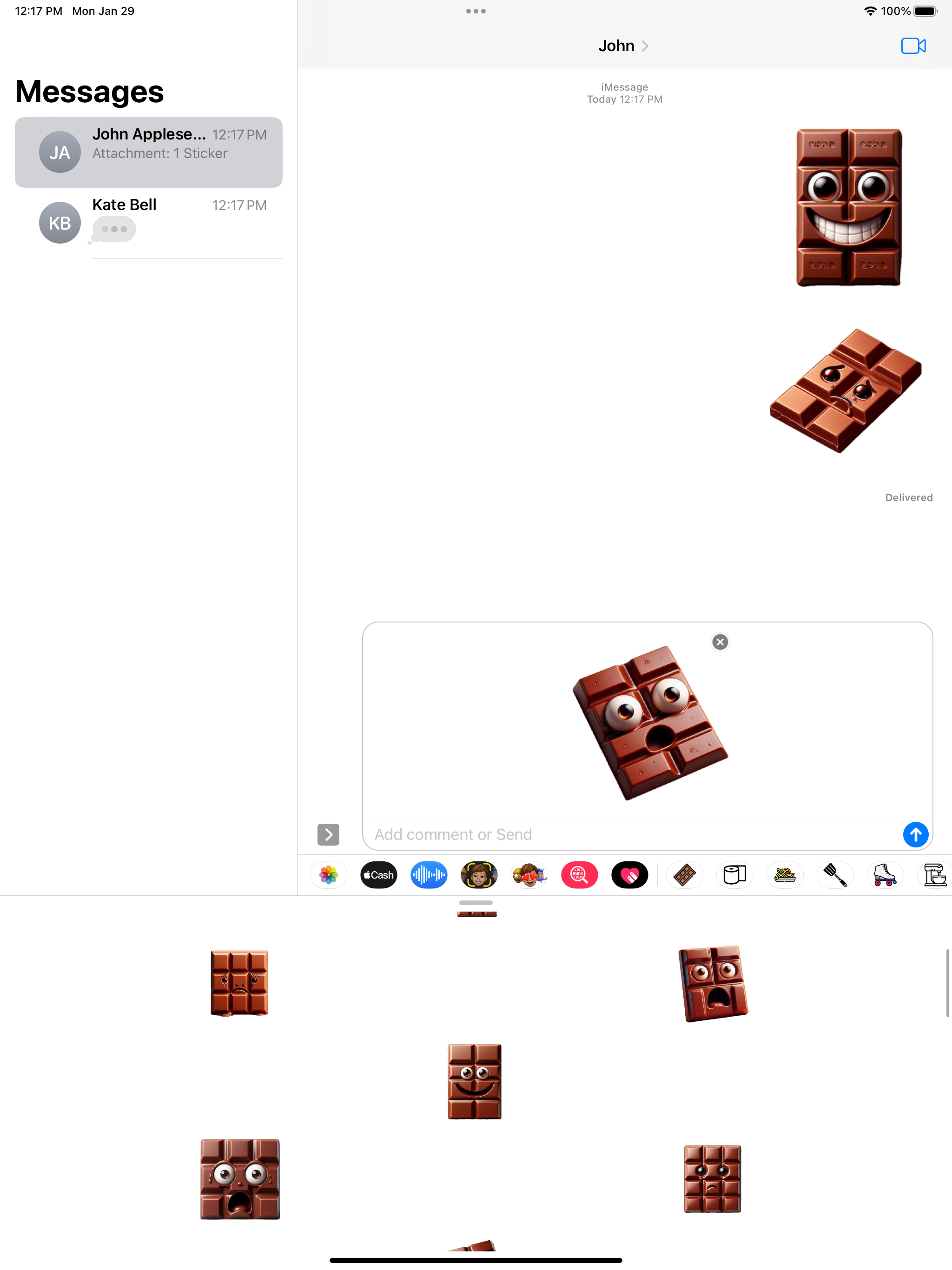 Chocolate Bar Stickers