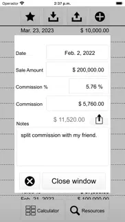 commissions calculator iphone screenshot 2