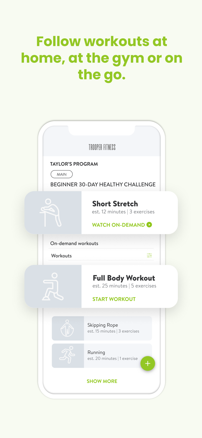 Trooper Fitness Roadmap