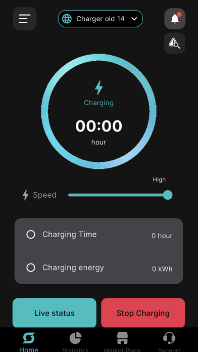 SPIN EV Charging App Screenshot