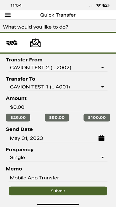 Oakwood Bank Mobile App Screenshot