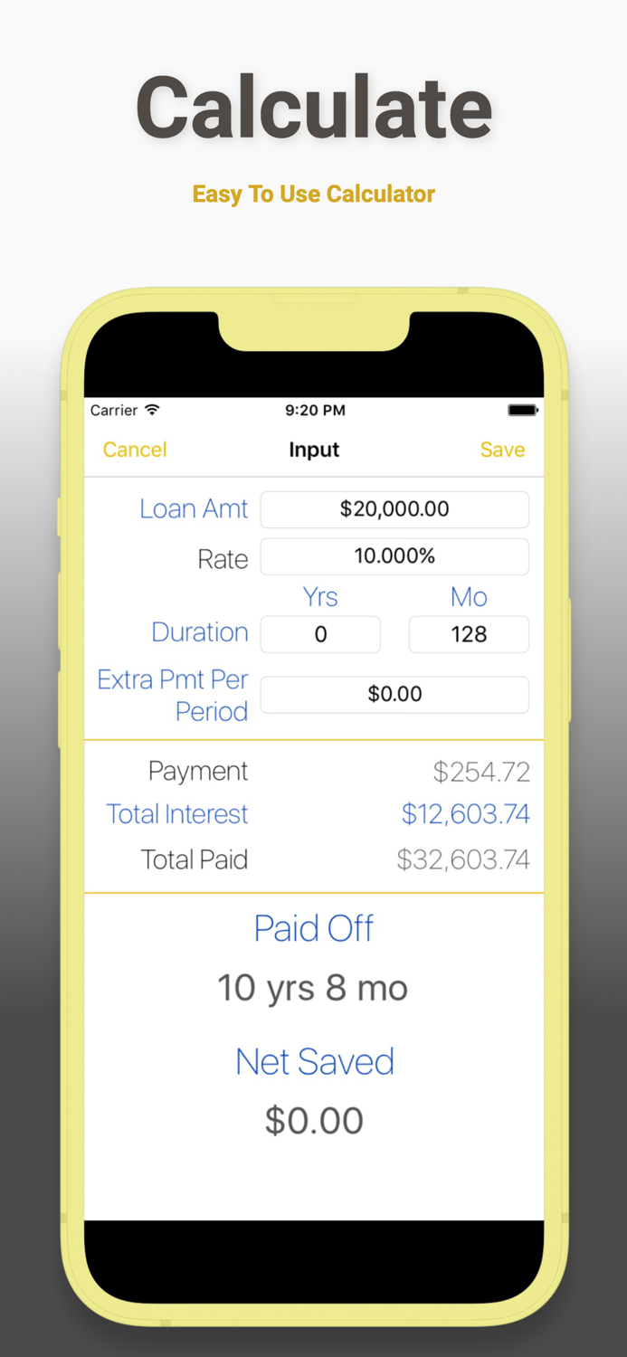 Student Debt and Loan Calculator