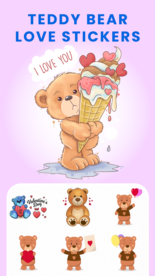 Teddy Bear Love Stickers - 1.0 - (iOS)