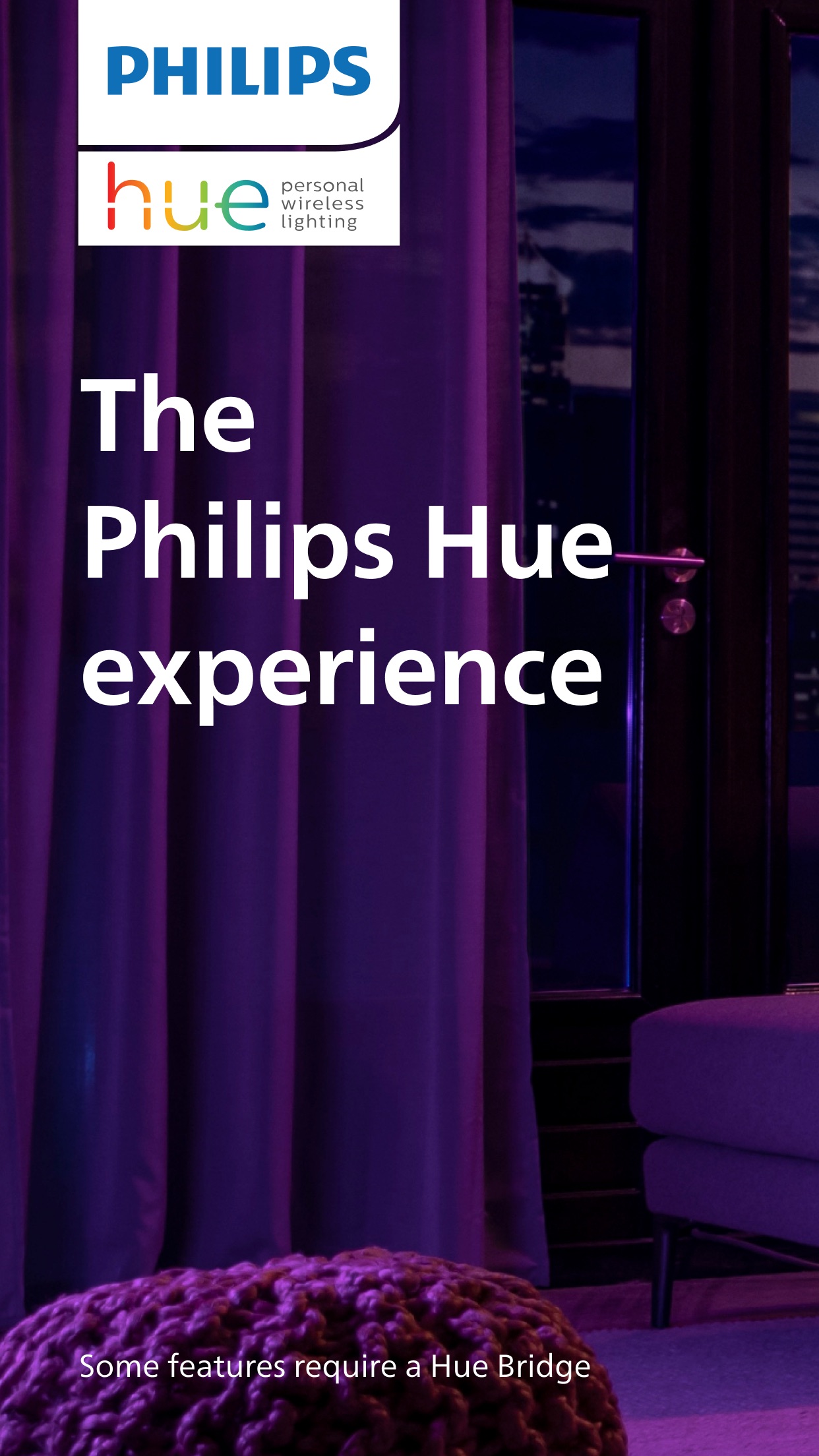 Screenshot do app Philips Hue