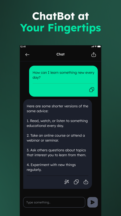 AI Chatbot Assistant : Screenshot
