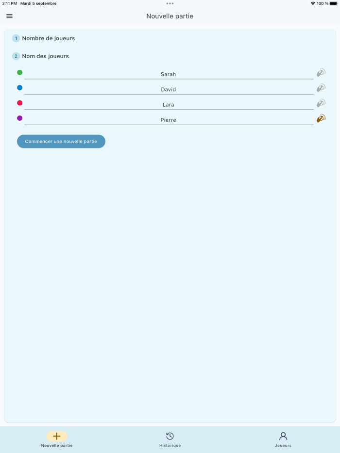 Compteur de points au Tarot
