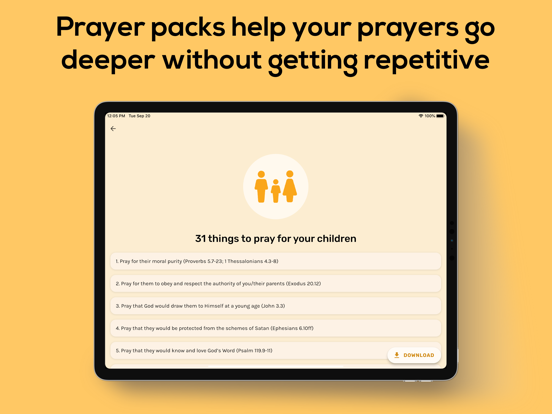 PrayerMate - Christian Prayer iPad screenshot 5 - Productivity app