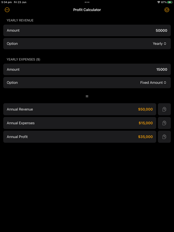 Profit and Margin Calculator