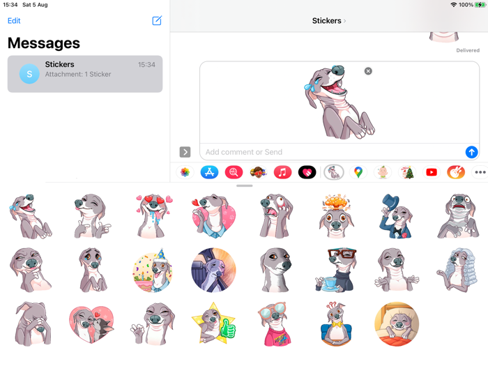 Love Dog Emoji Funny Stickers