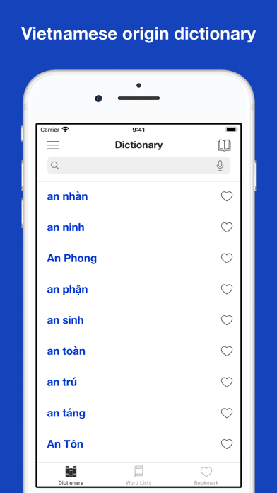 Screenshot #1 pour Vietnamese Origin Dictionary