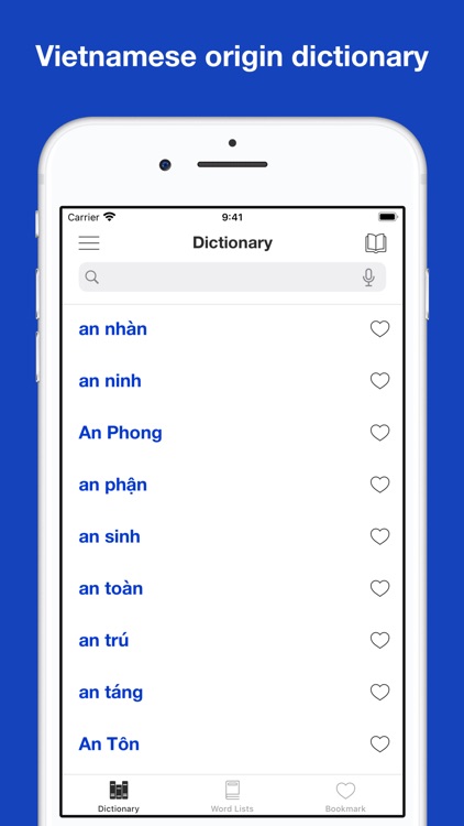 Vietnamese Origin Dictionary