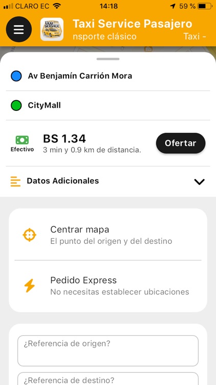 TaxiService Pasajero