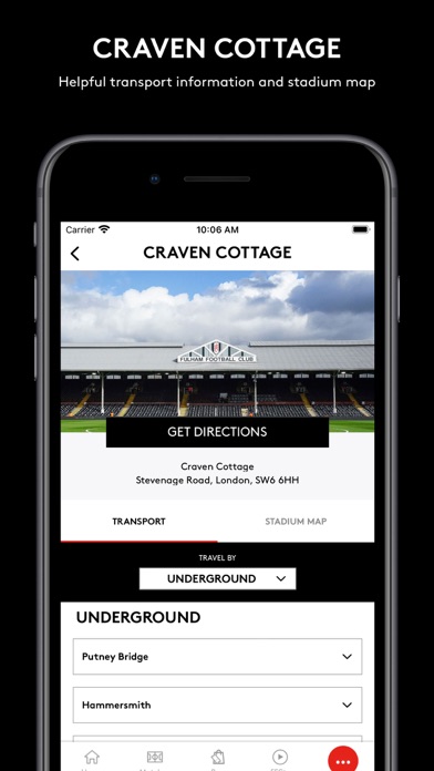 Official Fulham FC App Screenshot