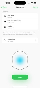 Migraine Tracker Headache Pain screenshot #2 for iPhone