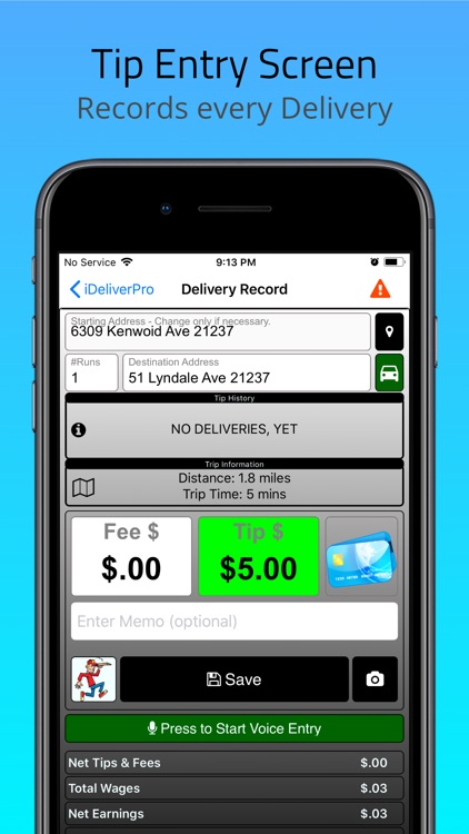 iDeliverPro: Tip Tracker +