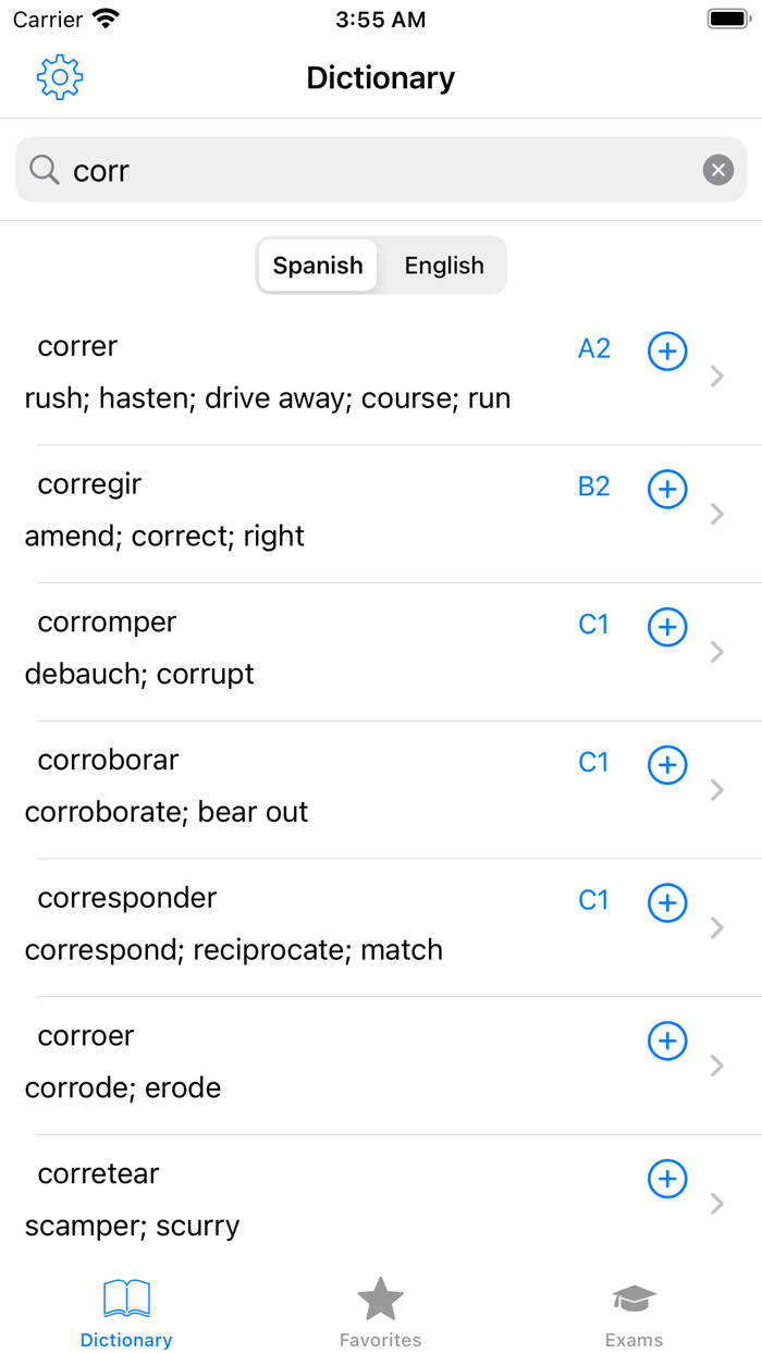Spanish dictionary CEFR exam
