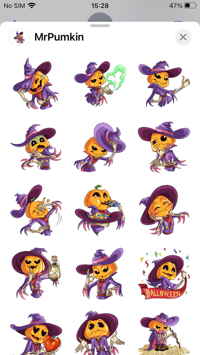 Screenshot #1 pour Mr Pumkin Emoji Funny Sticker