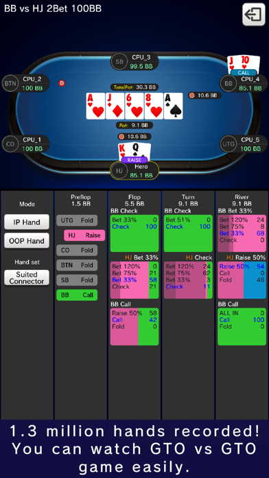 Poker GTO vs GTO Auto play Screenshot